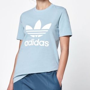 adidas light blue t shirt